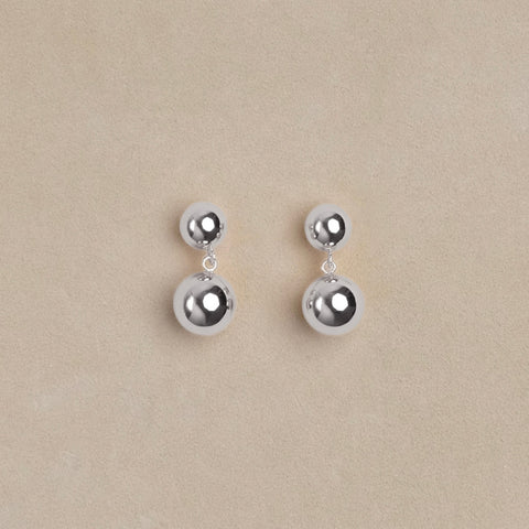 Double Boule Drop Earrings