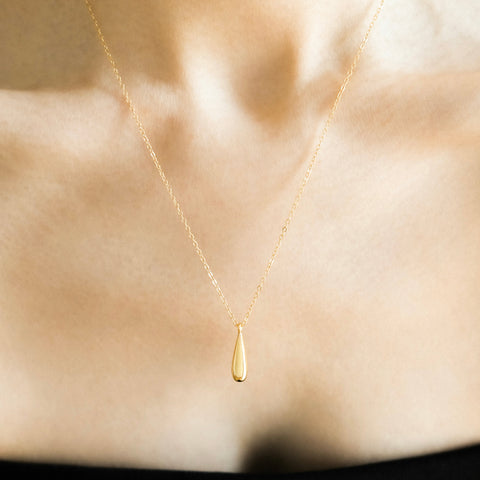 Tiny Drop Pendant Necklace